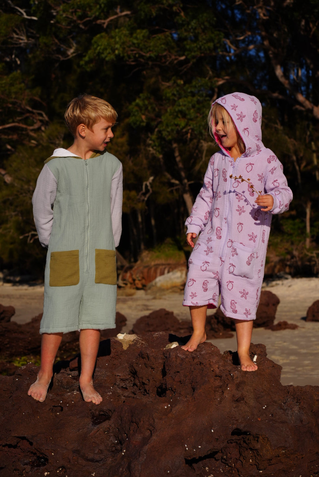Kid's Long-Sleeve Jumpsuit Towel
