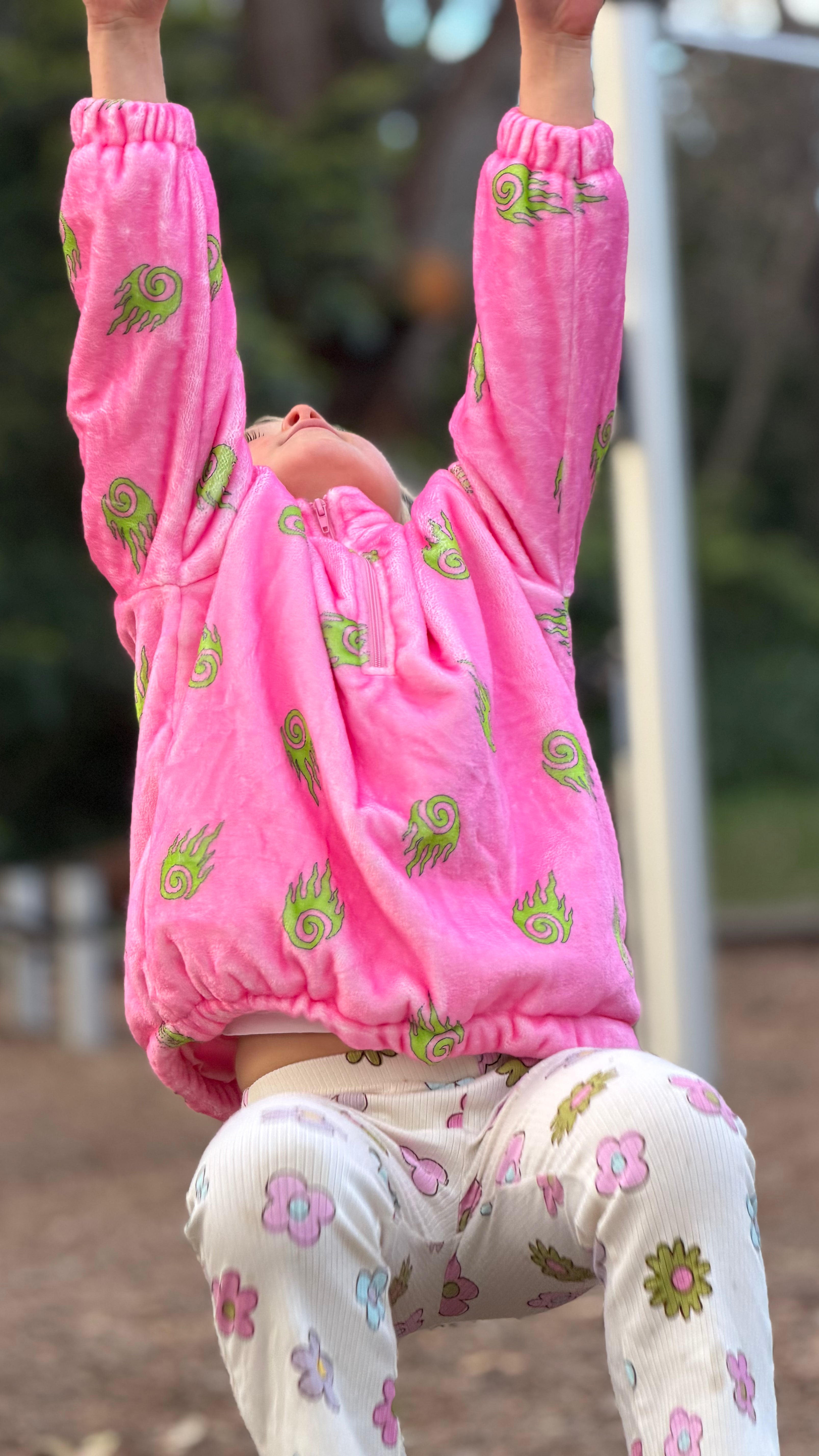 Kids Retro Flannel Pull Over Jumper